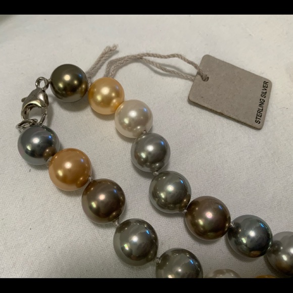 COPY - 18” string. Approx 1/2 “ fresh water multi colored pearls. Beautiful lus… - Picture 3 of 7